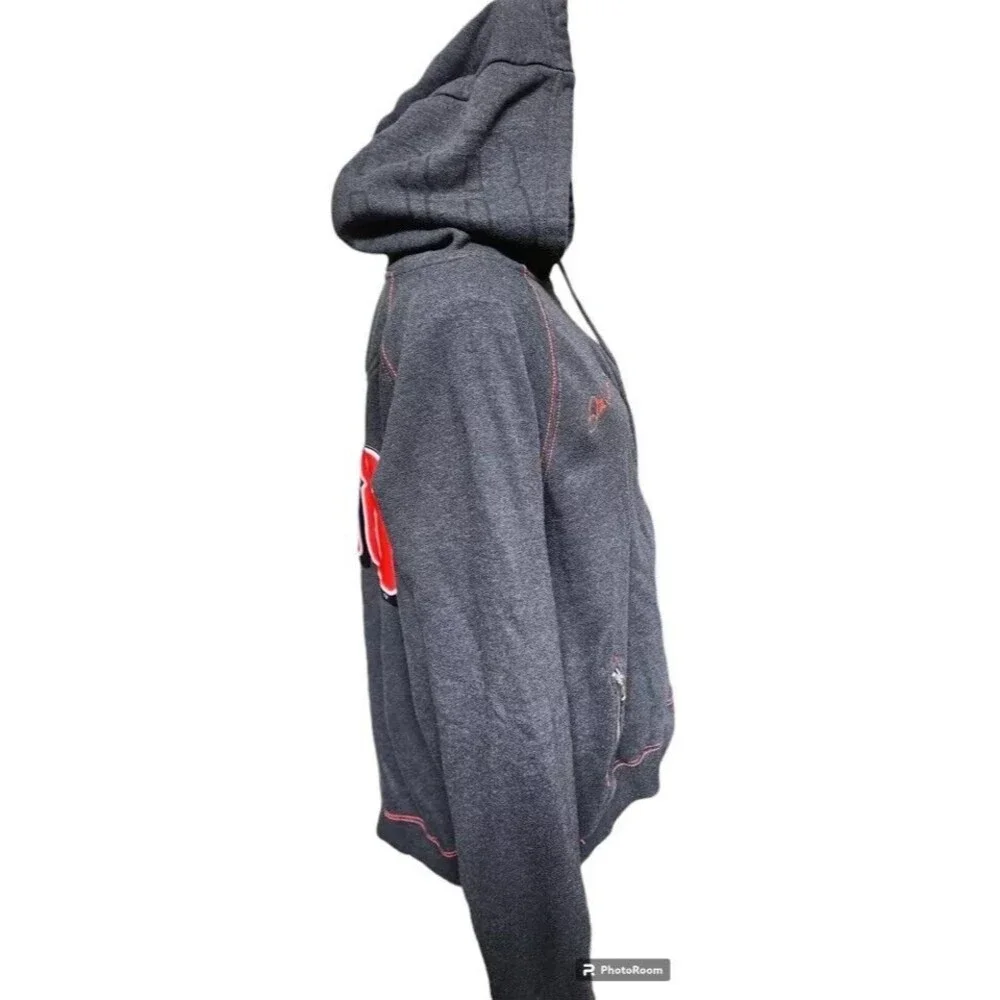 Dale Earnhardt Jr Gray Hoodie XL Embroidered Full Zip 88 Nascar Over The Wall - Picture 3 of 11